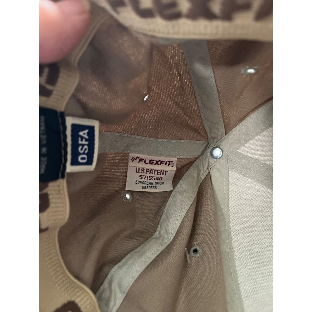 FlexFit Nat Sherman tan and brown embroidered SnapBack ball cap NWT - Picture 6 of 6